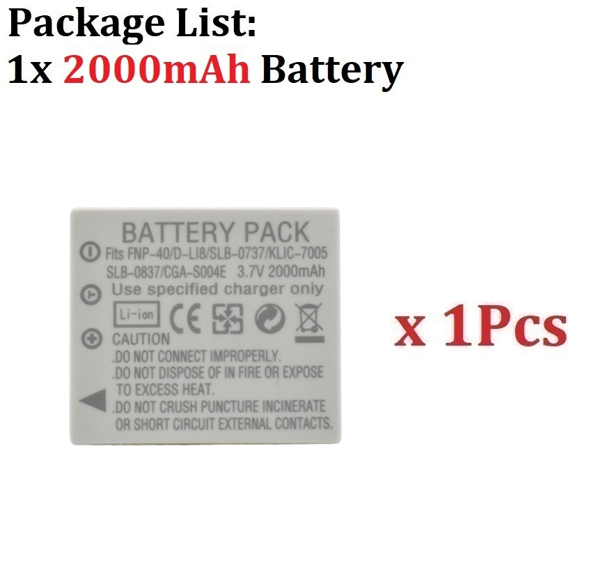 2000mah NP-40 NP40 FNP-40 battery + charger for Fuji F40iF455 F460 F470 F480 F601 F610 F650 F710 F710 F810 Z1 Z2 Z3 Z5 V10 J50: WHITE