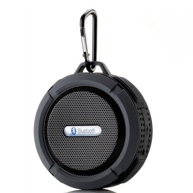 Draagbare Mini Bluetooth Speaker Waterdichte Outdoor sport kleine partij Draadloze Auto Altavoz met Gesprekken Handsfree en Zuignap: Black