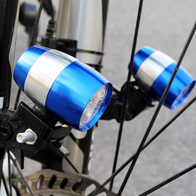 6LED Fahrrad Lichter Fahrrad Sicherheit Lichter Warnung Lampe Wasserdichte Mountainbike Gabel Aluminium Legierung Warnleuchten Bahre Licht: Blau