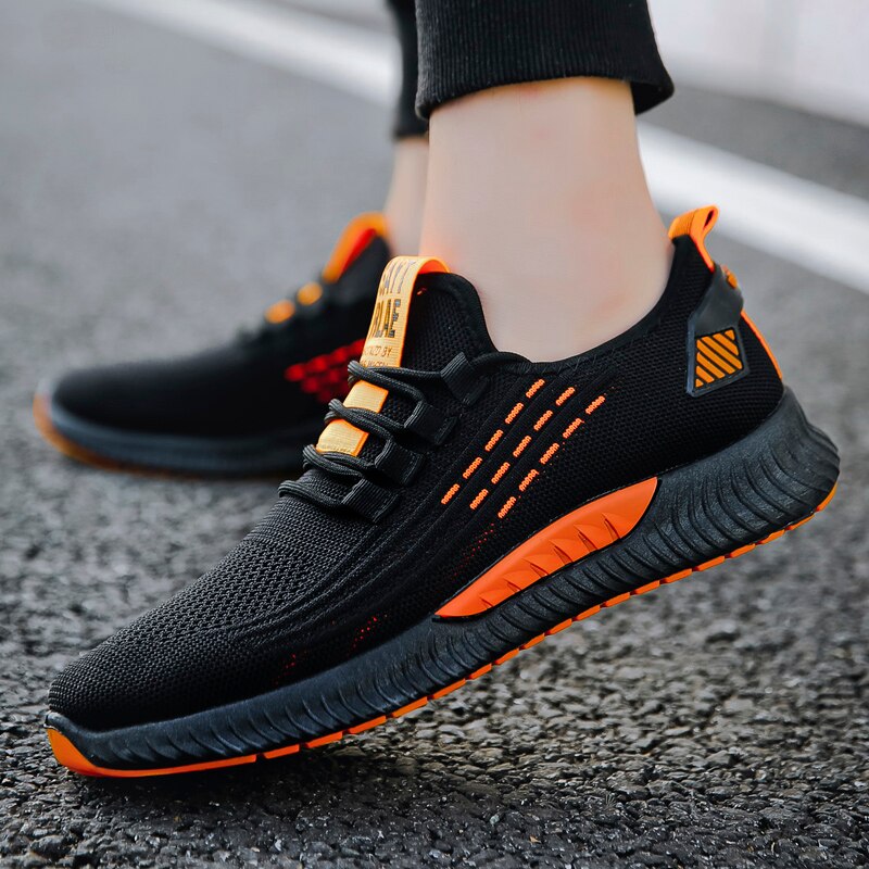 Sneakers Men Vulcanized Shoes Air Mesh Mens Trainers Lightweight Casual Shoes Men Black Footware Tenis Masculino