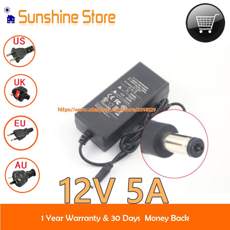 Sunshine Soja Switching Zon-1200500 ED322Q MAG27CQ LHV221600 CVR502A-16 D16HS2TB 12V 5A 60W Laptop Ac Adapter supply
