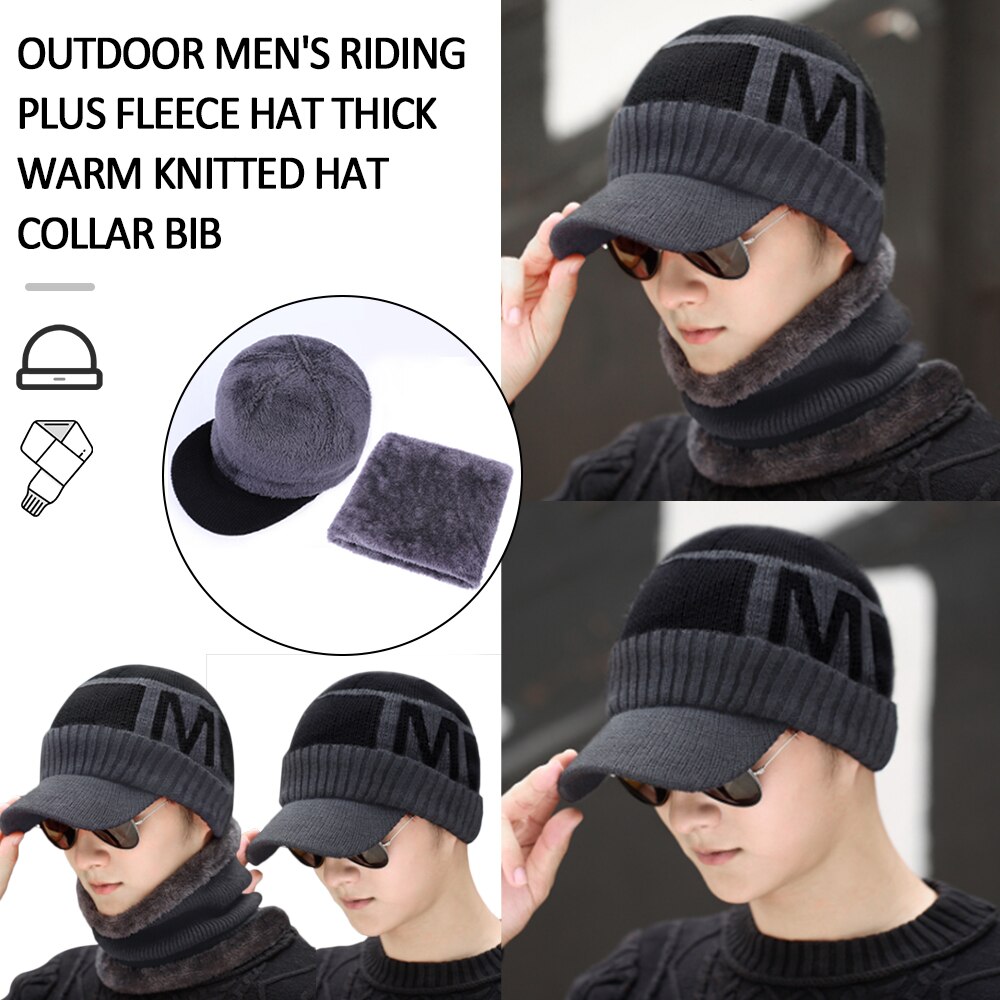 Classic Men Cycling Bike Wear Hats Breathable Bicycle Caps Free Size Outdoor Sports Ski Warm Simple Visor Knitted Casual Hats