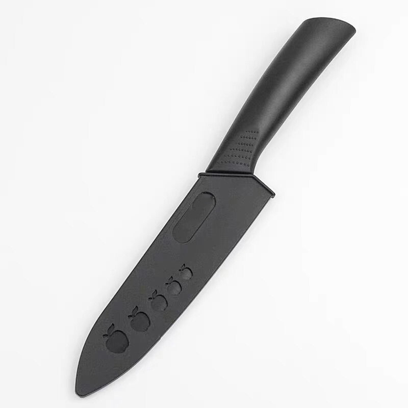 Juego de cuchillos de cocina de acero inoxidable con mango de plástico antideslizante negro, cuchillo para cortar fruta, cuchillo multifuncional para el hogar: Grey