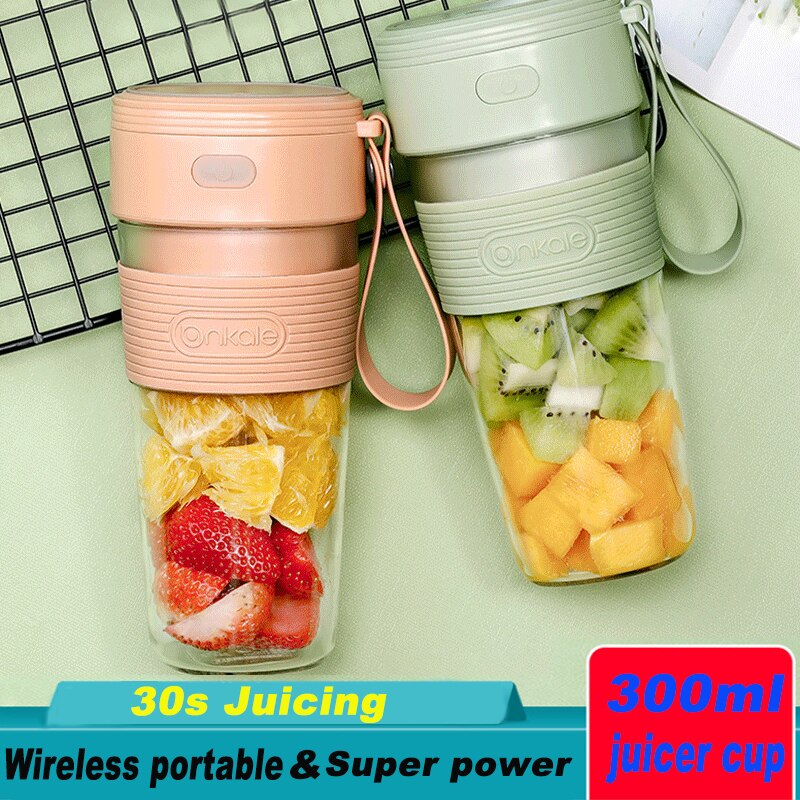 Portable Electric Fruit Juicer USB Blender Double Power Orange Squeezer Household Juicer Cup Oranges Fast Blender Kitchen Tools