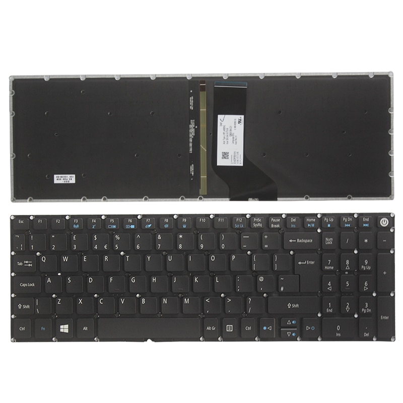 Uk Keyboard Voor Acer Aspire A715-71G A717-71G A717-71G-549R Uk Laptop Toetsenbord Zwart Met Achtergrondverlichting