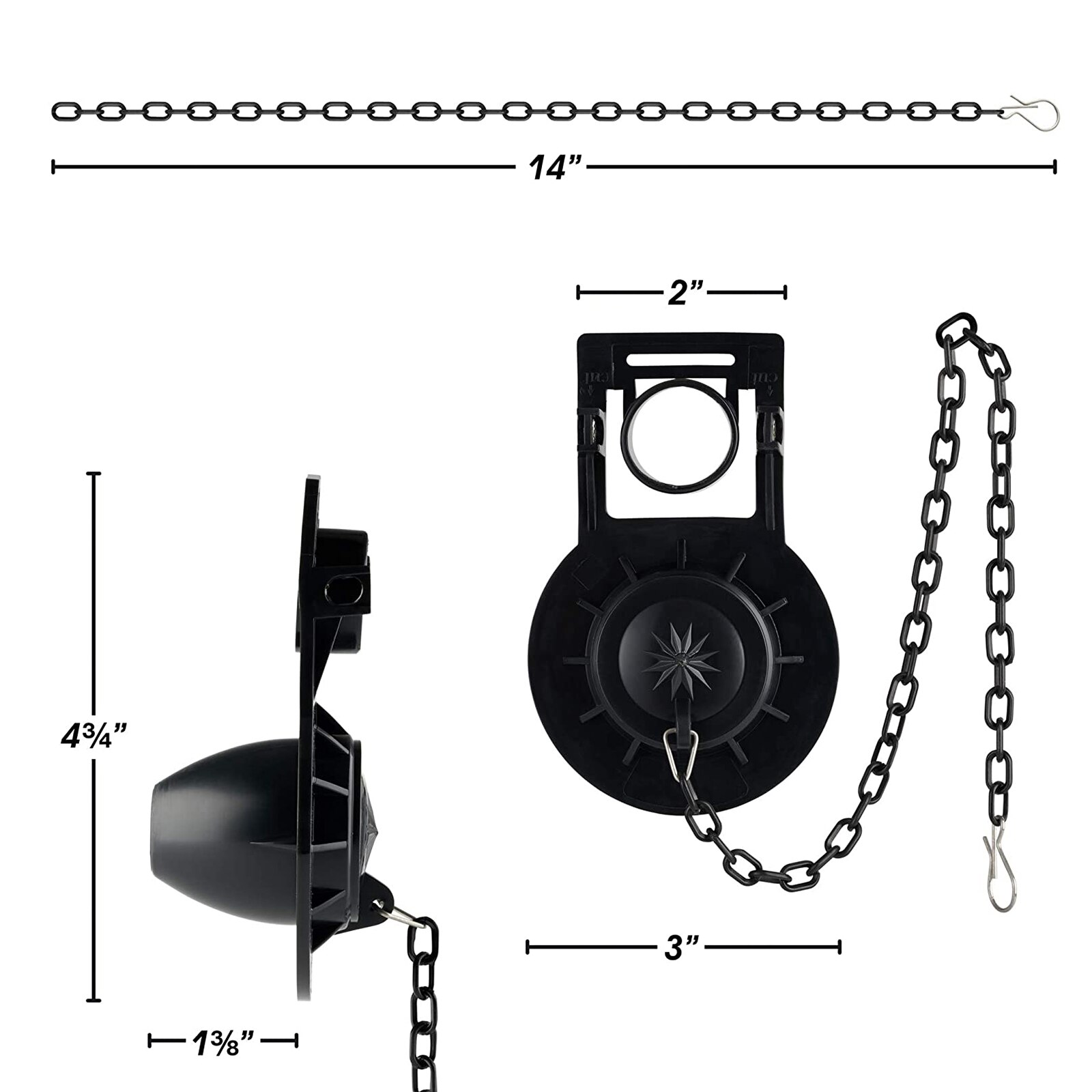 Toilet Flapper Seal Adjustable Tank Flap Cover Bathroom Accessories Part Drain PVC Repair Ring Home Water Saver