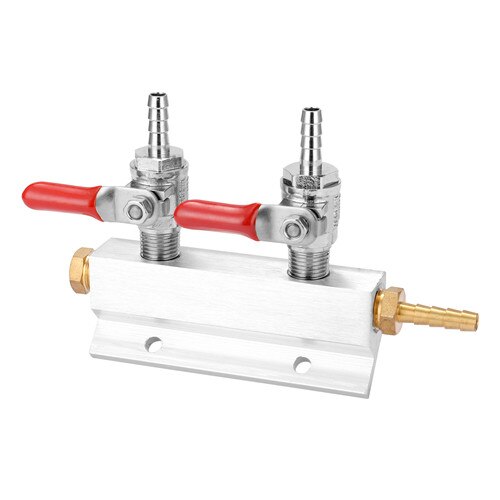 CO2 Gases Distribution Block Manifold w/ 7mm Hose Barbs Wine Making Tools Draft Beer Dispense Device 5 Optional Fine Durability: 2-Way