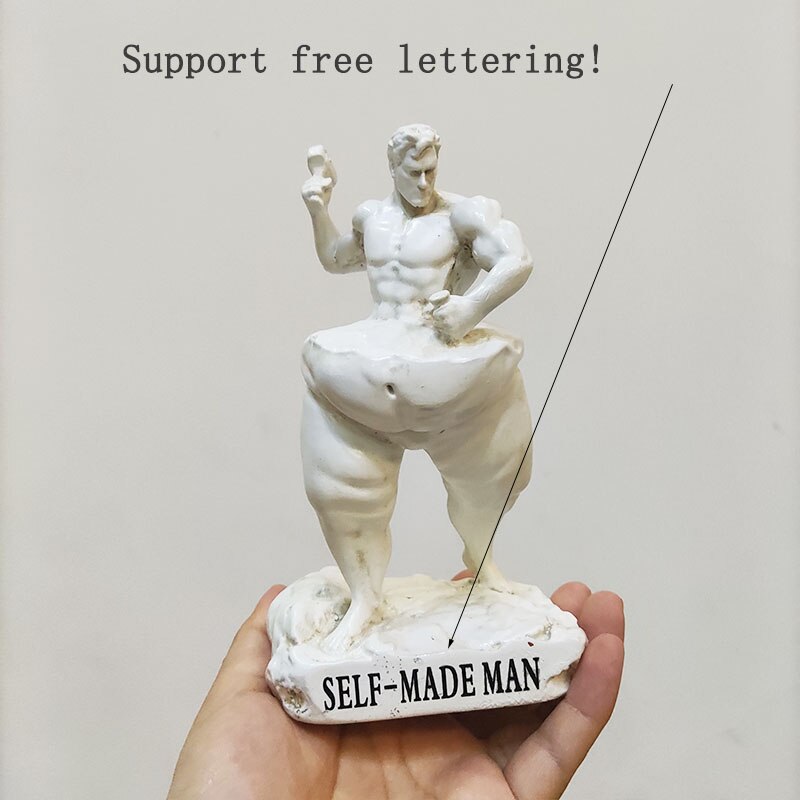 Sculpture en résine sculptée pour perte de poids, Sculpture de musculation pour hommes, Statue de Fitness, décoration artisanale pour salle de sport, de décoration de bureau