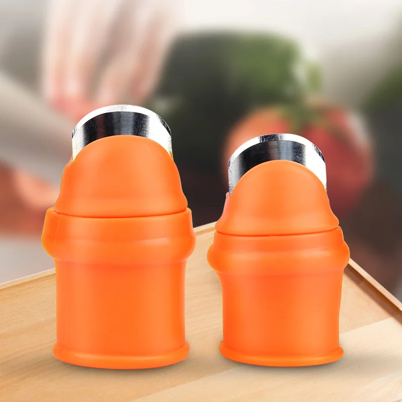 Silicone Thumb Knife+5PCS Finger Protector Gears Cutting Vegetable Harvesting Knife Pinching Plant Blade Scissors Garden Gloves