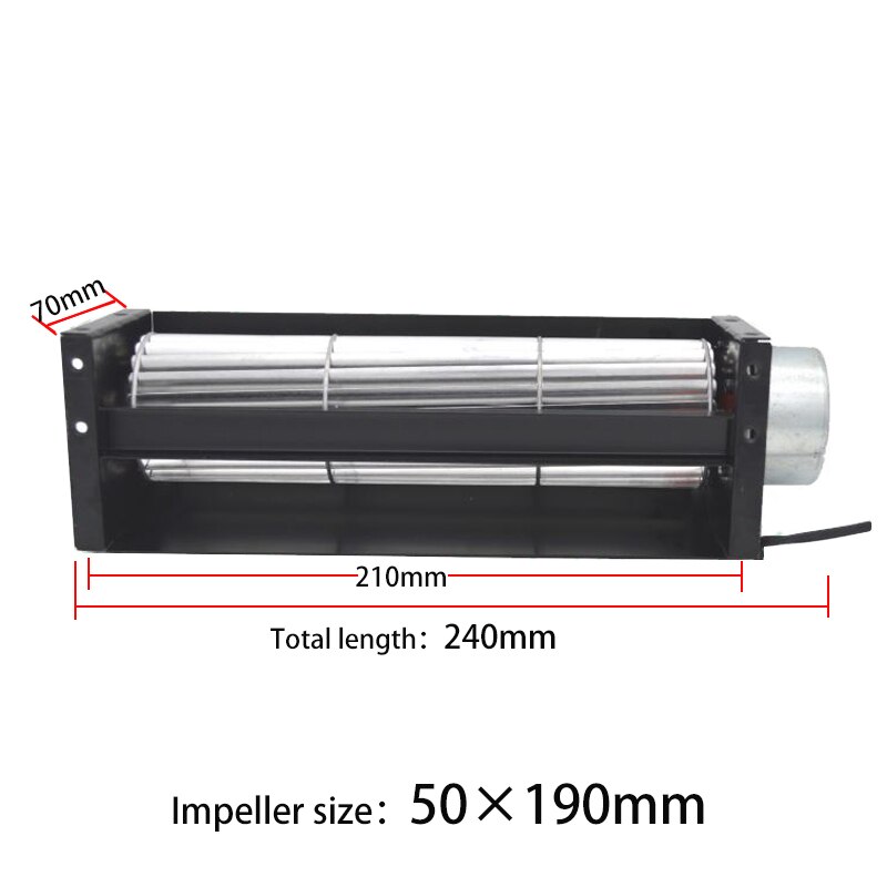 DC12/DC24V Iron Cross Flow Ventilator Voor Koeling Warmte En Ventilatie Cross Flow Ventilator Ijzer: 50190 / DC12V