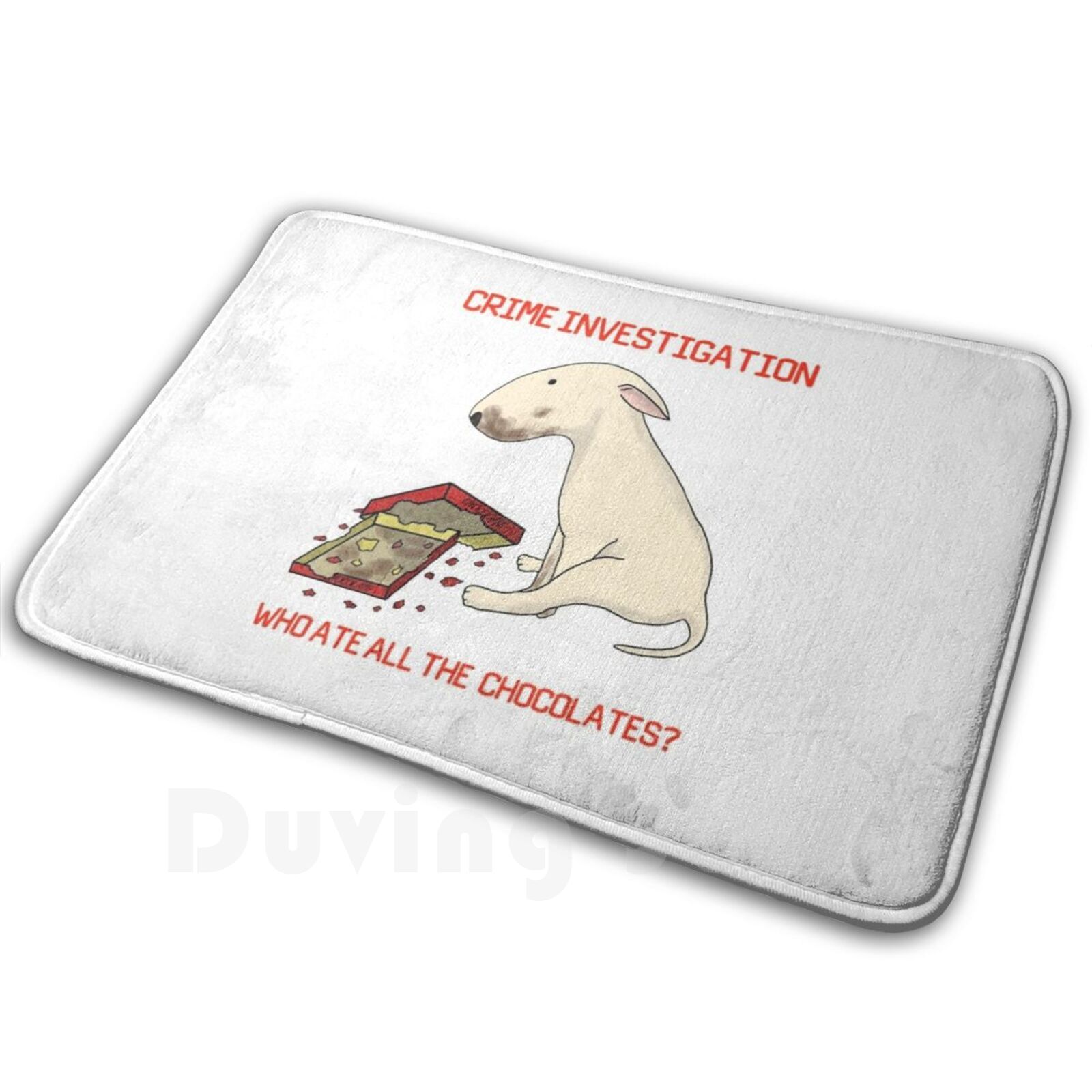 Bully Misdaad Mat Tapijt Tapijt Anti-Slip Vloermatten Slaapkamer Bull Terrier Bull Terrier Bulterier Hond Grappige Misdaad Onderzoek: 40 cm x 60 cm