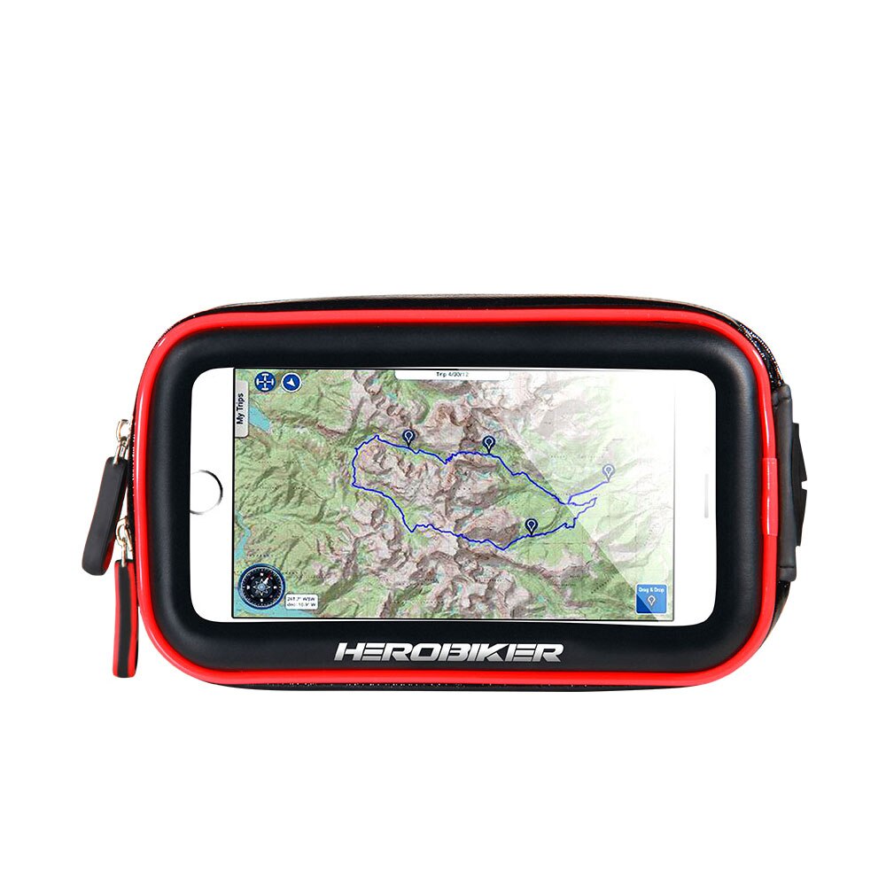 Herobiker mobiltelefon holder motorcykel cykel mount beslag stand holder til telefon vandtæt etui taske til iphone 6/7 samsung