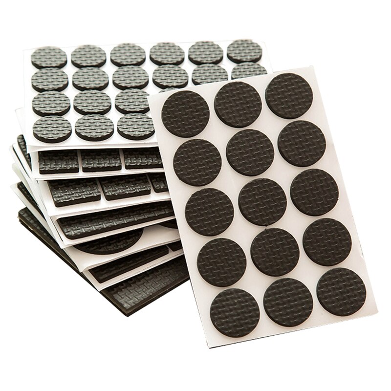 Adhesive Rubber Furniture Feet Floor Protector Pads Anti-Skid Scratch DIY Resistant Mats Table Legs Stools Chairs Protection