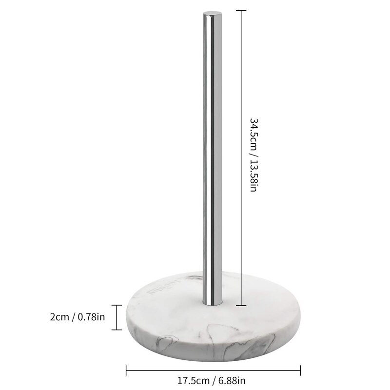 Papieren Handdoek Houder Voor Keuken Papieren Handdoek Dispenser Met Gewogen Base Voor Standaard Papieren Handdoek Rolls Rvs & Marmer