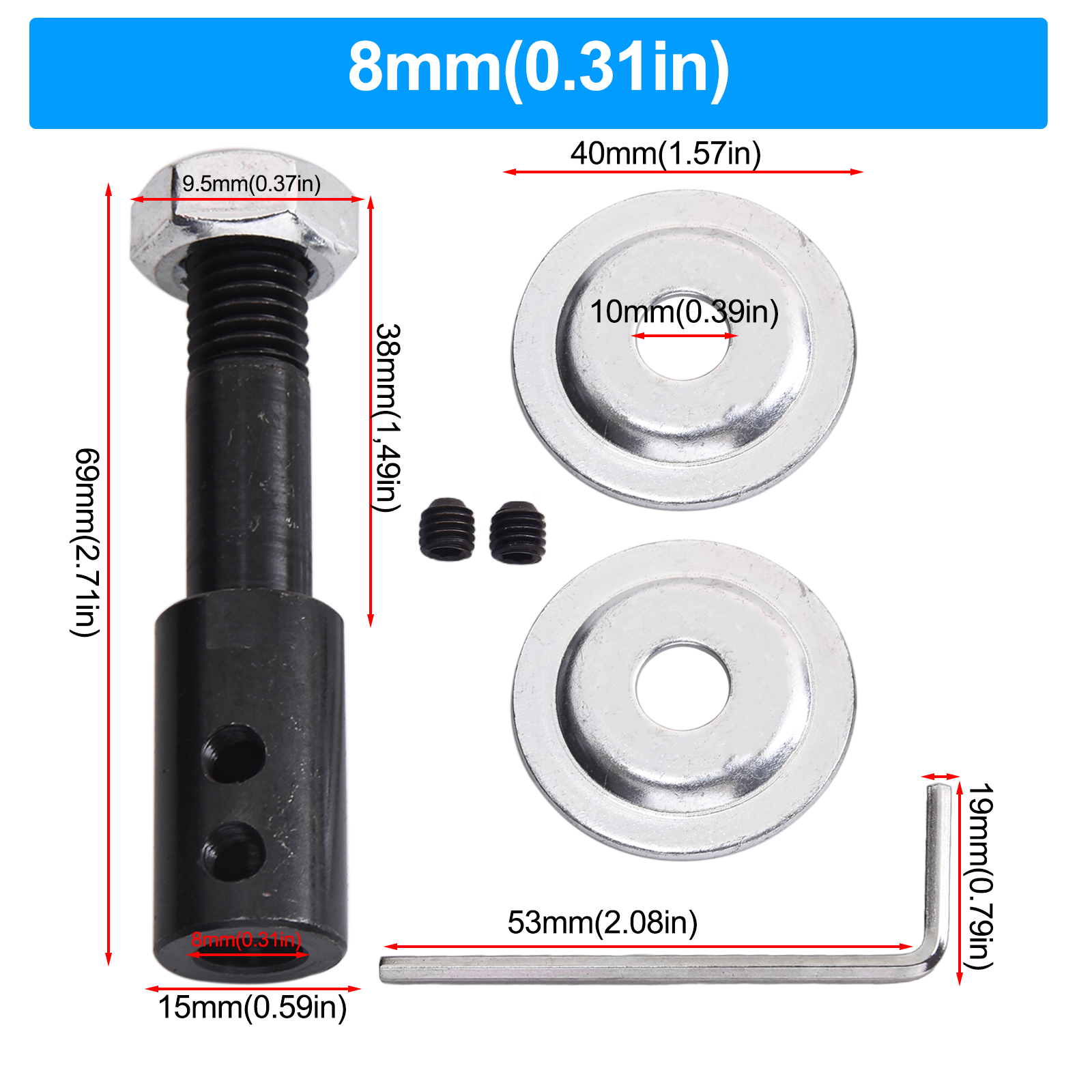 Spindel Adapter 5-16mm Welle Motor- Bank Schleifer Schleifen Rad Pleuel Für Polieren Maschine Zubehör: kastanienbraun