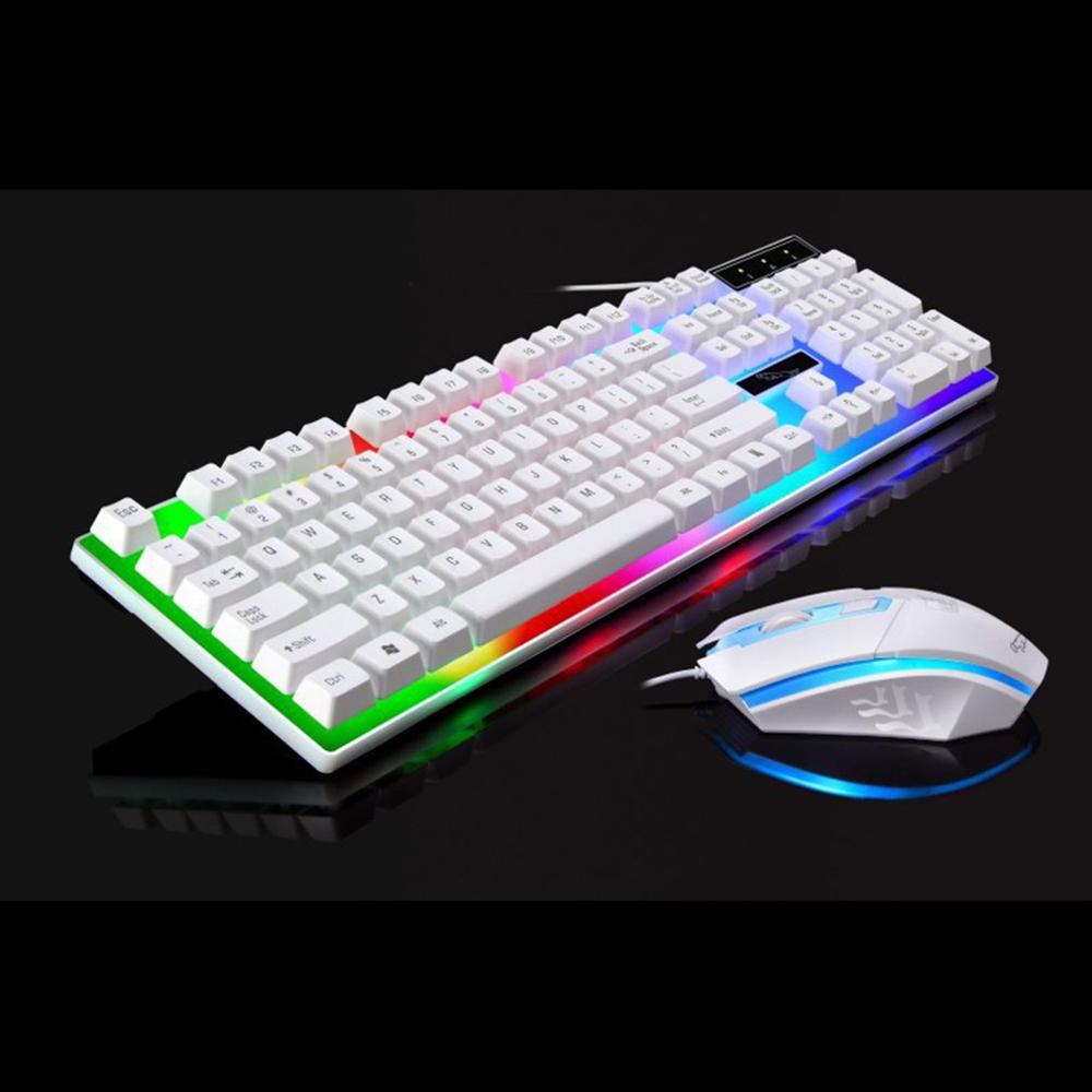 G21 ABS Lightweight Wired Keyboard and Mouse Set Led Optical Backlight Mouse Low Latency Game Customization