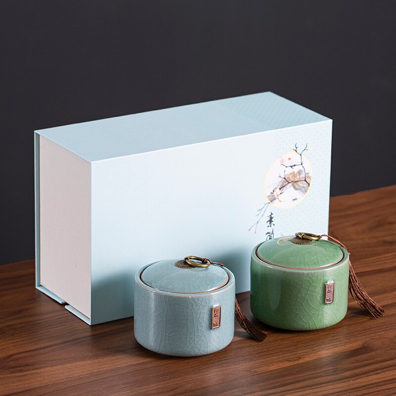 Creamic-caja de té con latas organizadoras, recipiente pequeño para café, té y café, almacenamiento de azúcar, AB50CY