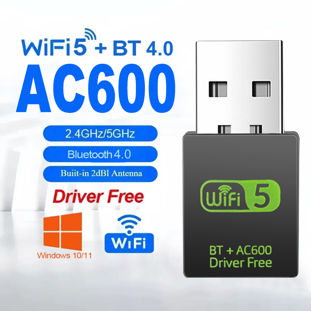 AX900 USB WiFi 6 Bluetooth 5.4 Adapter 2 in 1 Dongle Dual Band 2,4G 5GHz Netzwerk Wireless Receiver FAHRER KOSTENLOS für Windows 10/11: Silber