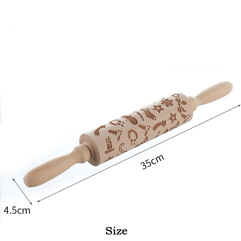 Kerst hert cartoon bakken deegroller taart koekje fondantdeeg gegraveerde roller rendier sneeuwvlok fondant taart reliëf