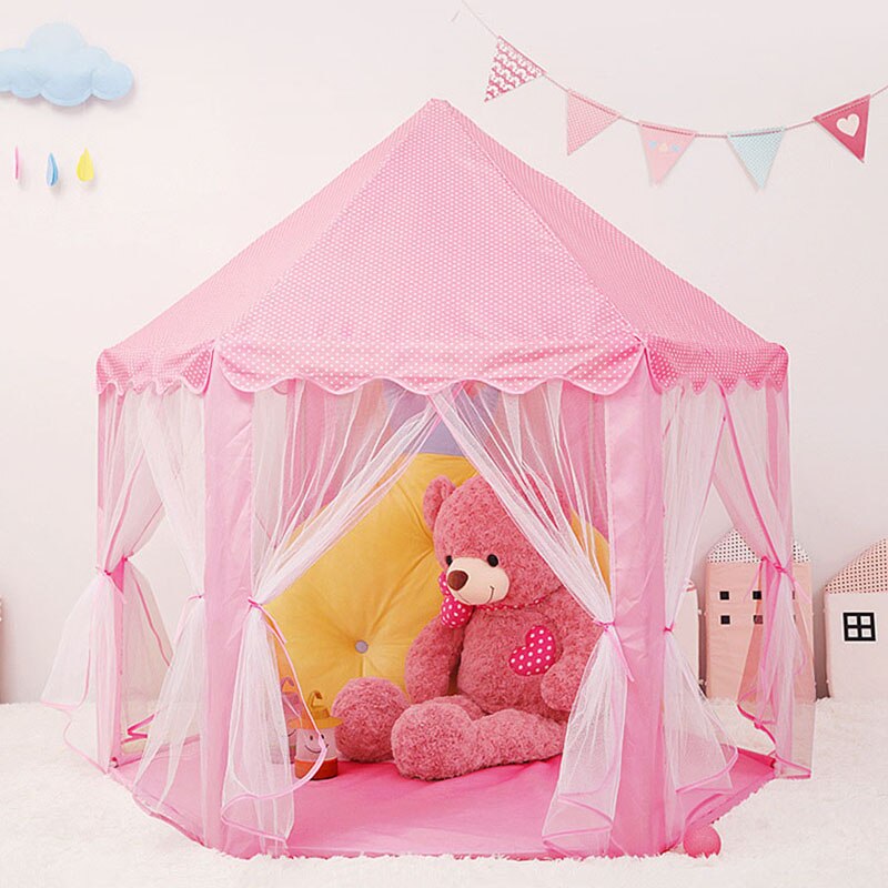 Baby Speelgoed Tent Draagbare Vouwen Prins Prinses Tent Kinderen Kasteel Speelhuis Kid Outdoor Strand Barraca Infantil