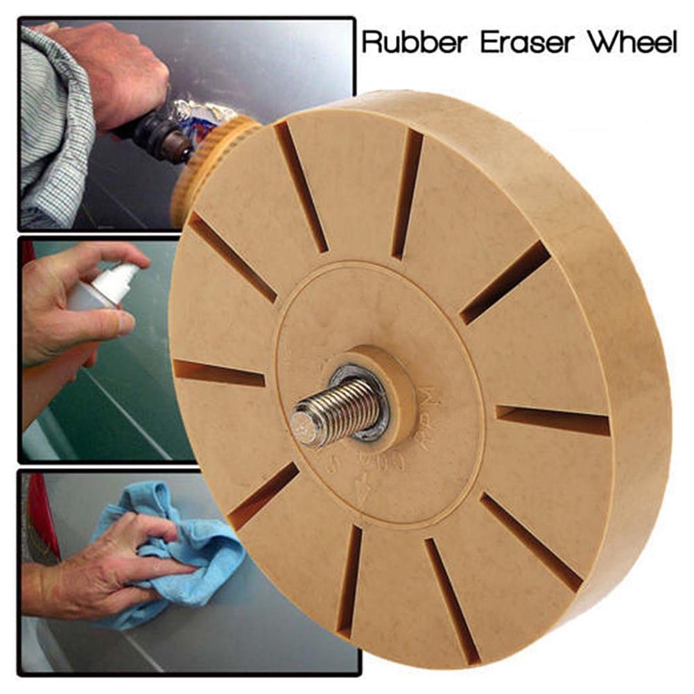 Rueda de goma Universal para eliminar pintura, pegatina neumática, pegamento adhesivo, herramienta de disco de desgomado para reparación de coche, 3,5 pulgadas, 88mm, G5g9