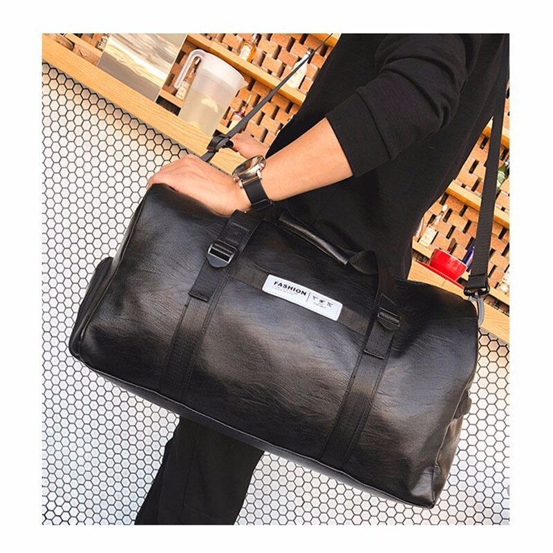 Women men Unisex Travel bag Handbag PU Shoulder Bag Crossbody Tote Large Capacity Couples duffel package