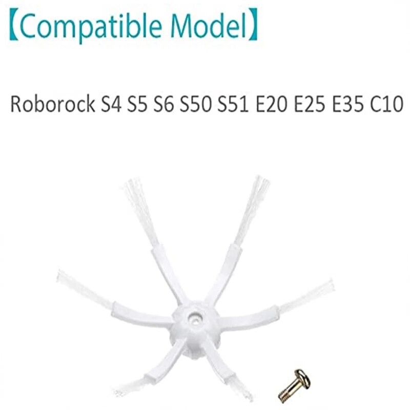 Pièce de rechange pour aspirateur Robot Xiaomi Roborock S5 S50 S51 S55 S5 Max S6 MaxV S6 Pure S7, brosse latérale à 6 bras, accessoires