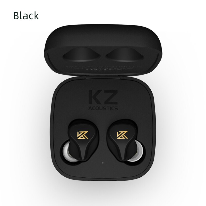 Kz  z1 tws bluetooth  v5.0 øretelefoner dual magnetiske dynamiske øretelefoner touch control støjreduktion i øretelefon: Sort