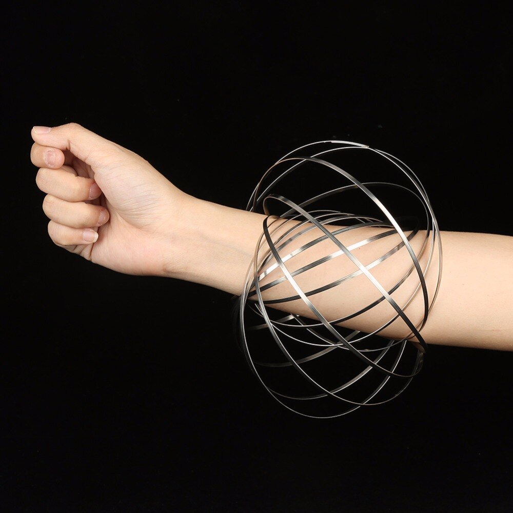 13cm Magic Bracelet Stainless Steel Ring Interactive Game Stress Relieve Exercise Toys Magic Ring Game Have vedio