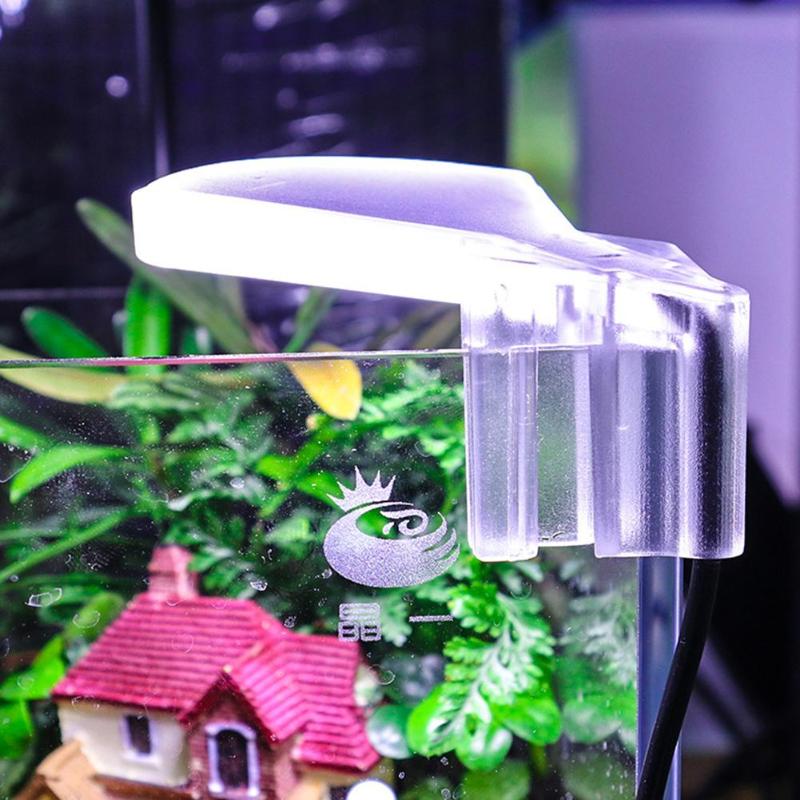 Mini vedenpitävä klipsi led akvaariovalo 5w vesikasveja kasvaa lamppukasveja kasvaa kevyt clip-on lamppu kala akvaario vedenpitävä