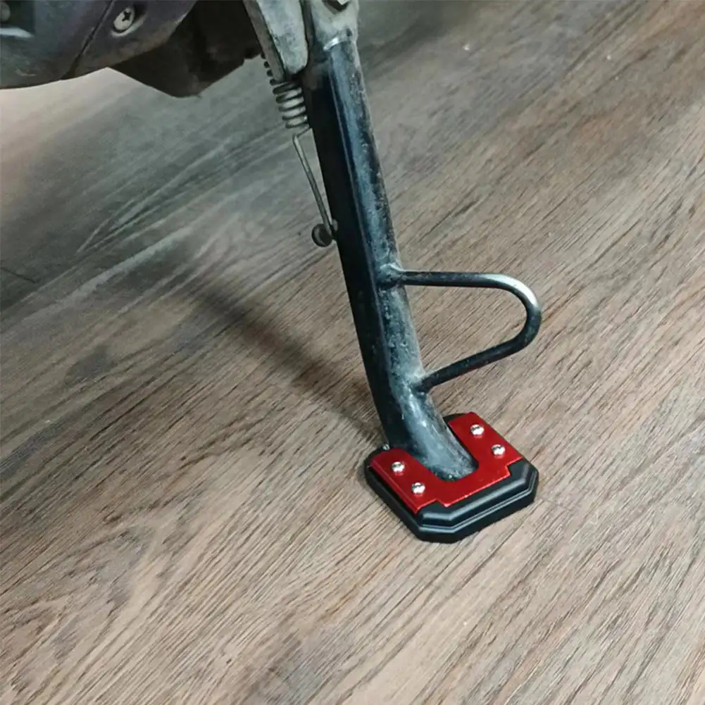 Cavalletto di estensione universale per moto Cavalletto in lega di alluminio per scooter Estensore per bici Piastra di supporto laterale Base allargata antiscivolo