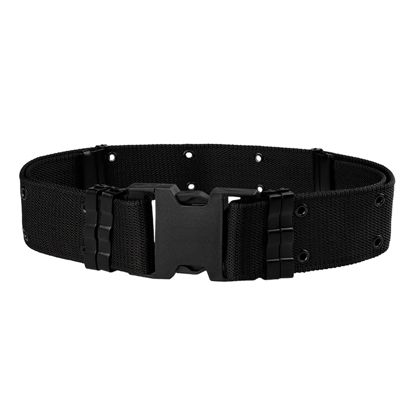 Cinturón multifunción para hombre de 5,5 CM de ancho, cinturón multifunción para exteriores, lona de para nailon, cinturones de lujo para hombre, cinturón deportivo para pantalones vaqueros, cinturón Neutral: Negro