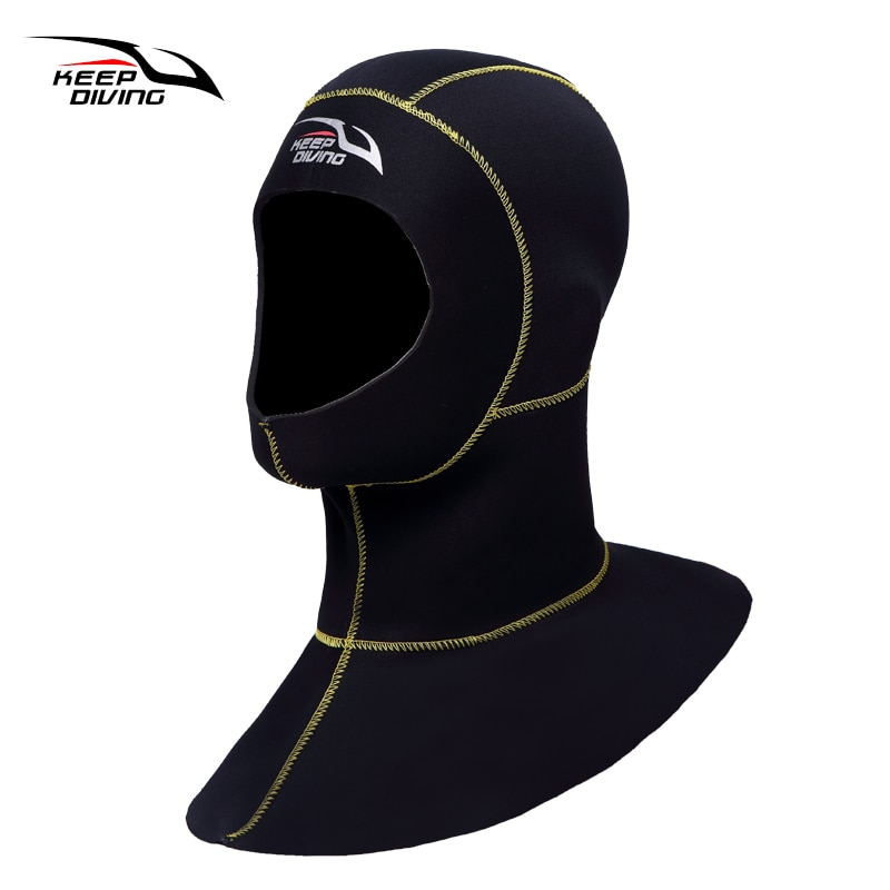 Capucha de buceo de neopreno de 3mm con hombro, sombrero de equipo de buceo, gorro de invierno, traje de buceo cálido, pesca submarina