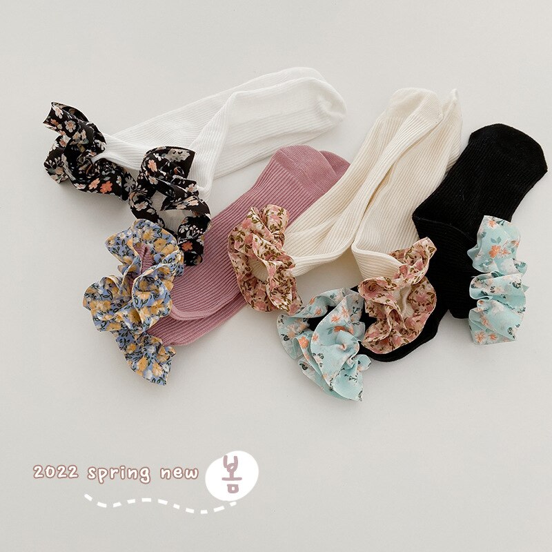 MILANCEL 2022 Frühling Mädchen Socken Spitze Band Socken Blume Mädchen Strumpf