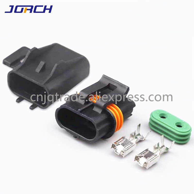 5 Set Delphi 2 Pin Female And Male Connector sealed automotive electrical connector 12033769 12034269 for Fan plug