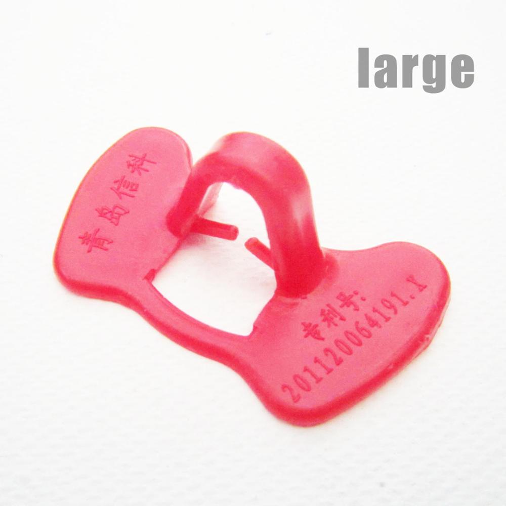 12pcs Red Yellow Pinless No Pin Bolt Chicken Peepers Eye Glasses Pheasant Poultry Blinders Spectacle Anti-pecking: red large