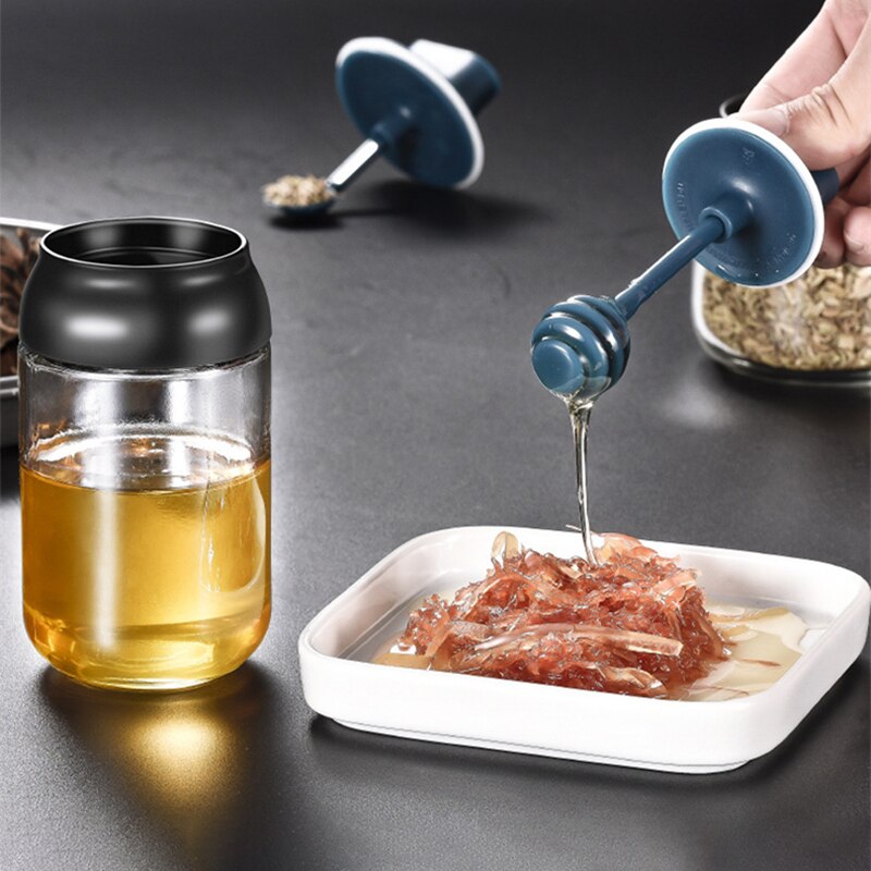 Kitchen Glass Spice Jars With Lid Herbs Soy Sauce Oil Bottle With Label Paper Salt And Pepper Shakers Set Seasoning Organizer