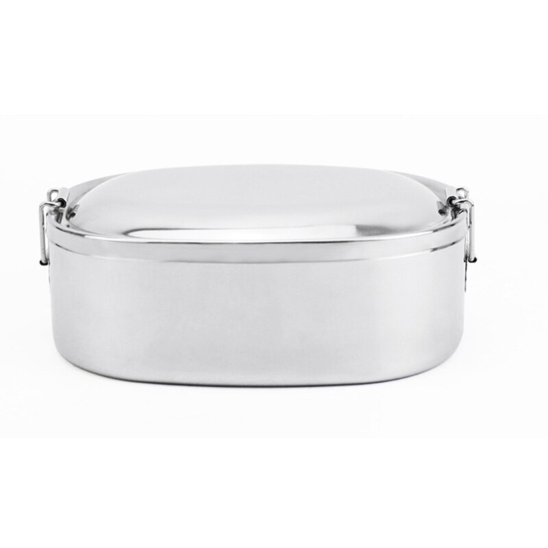 304 Stainless Steel Square Lunch Box Bento Food Picnic Container Snack Breakfast 667A