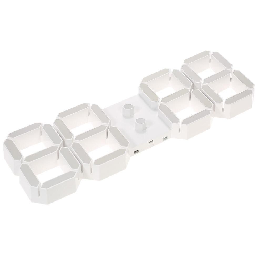 LanLan 3D White Digital Wall Clock with Remote Control European Regulation