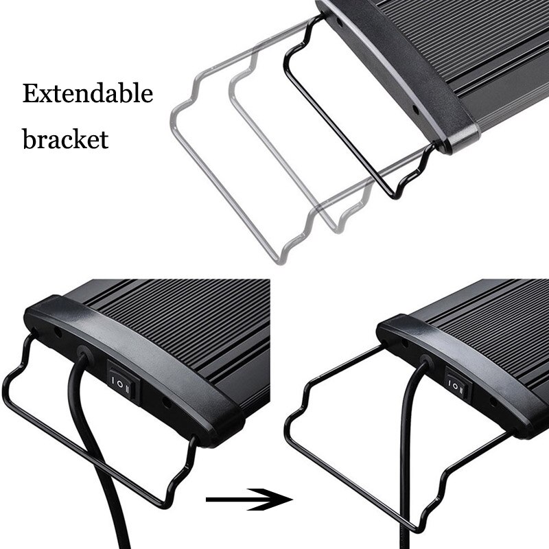 30-60CM EU US Plug LED Aquarium Fish Tank Light Lamp with Extendable Brackets Blue White Fish Tank Light Led Aquarium Lamp