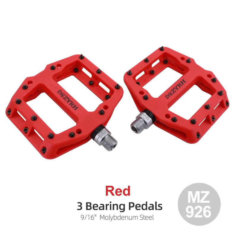Bicycle Pedals 3 Bearings Ultralight Anti-slip BMX Road MTB Bike Pedal Wide Waterproof Bicycle Accessories: Orange