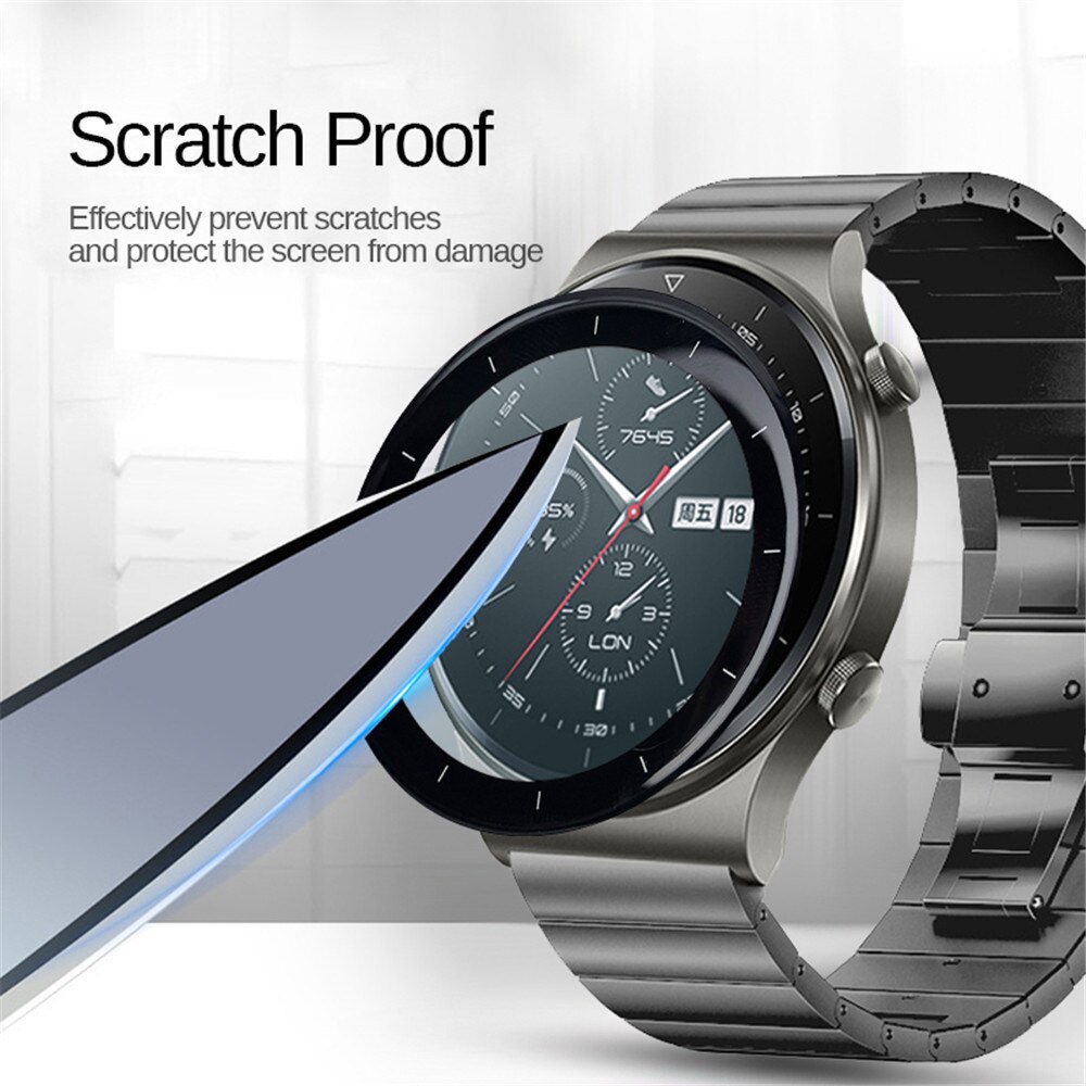 Voor Huawei Horloge Gt 3 Glas 3Pcs 9D Gebogen Zachte Beschermende Glas Huawey WatchGT3 46Mm GT3 42Mm smartwatch Screen Protector Film