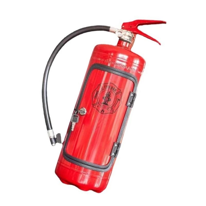 Elegados extintores incendios ven estuche vino para coleccionistas y entusiastas licor champán del