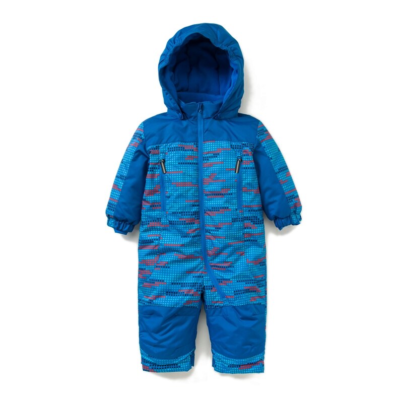 Vinter-piger-romper i ét stykke hakama vindtæt og vandtæt varm jumpsuit baby-drenge-romper: Blå / 1-2y(98-104)