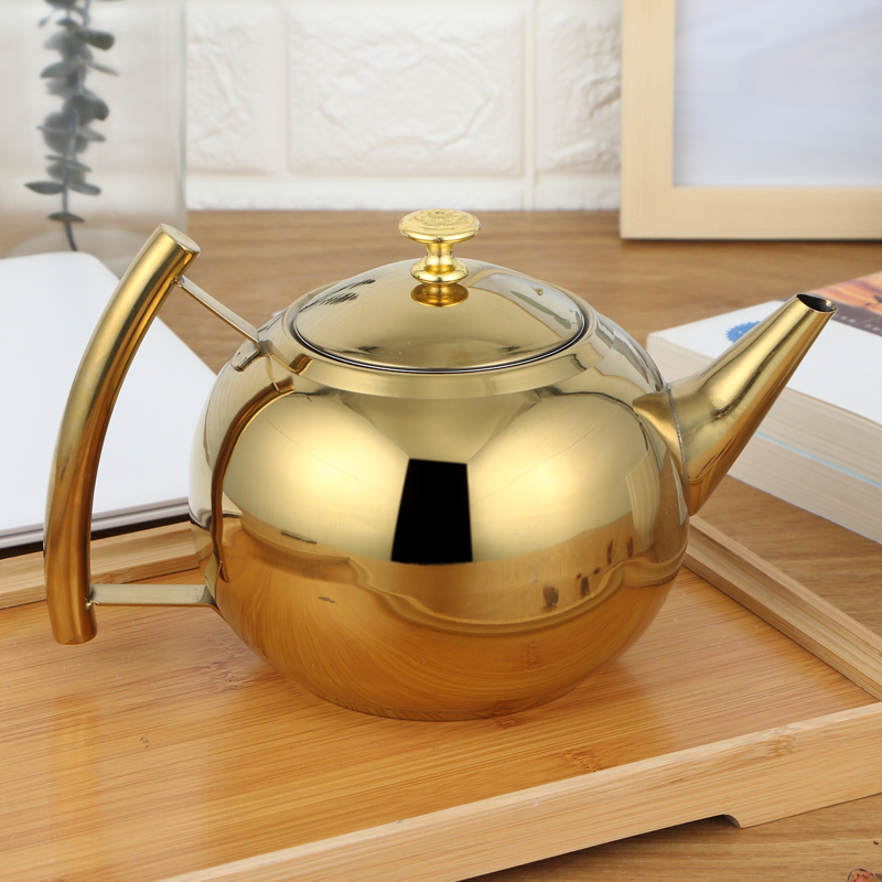 Thicker 304 Stainless Steel Water Kettle Tea Pot With Filter Hotel Coffee Pot Restaurant Induction Cooker Tea Kettle