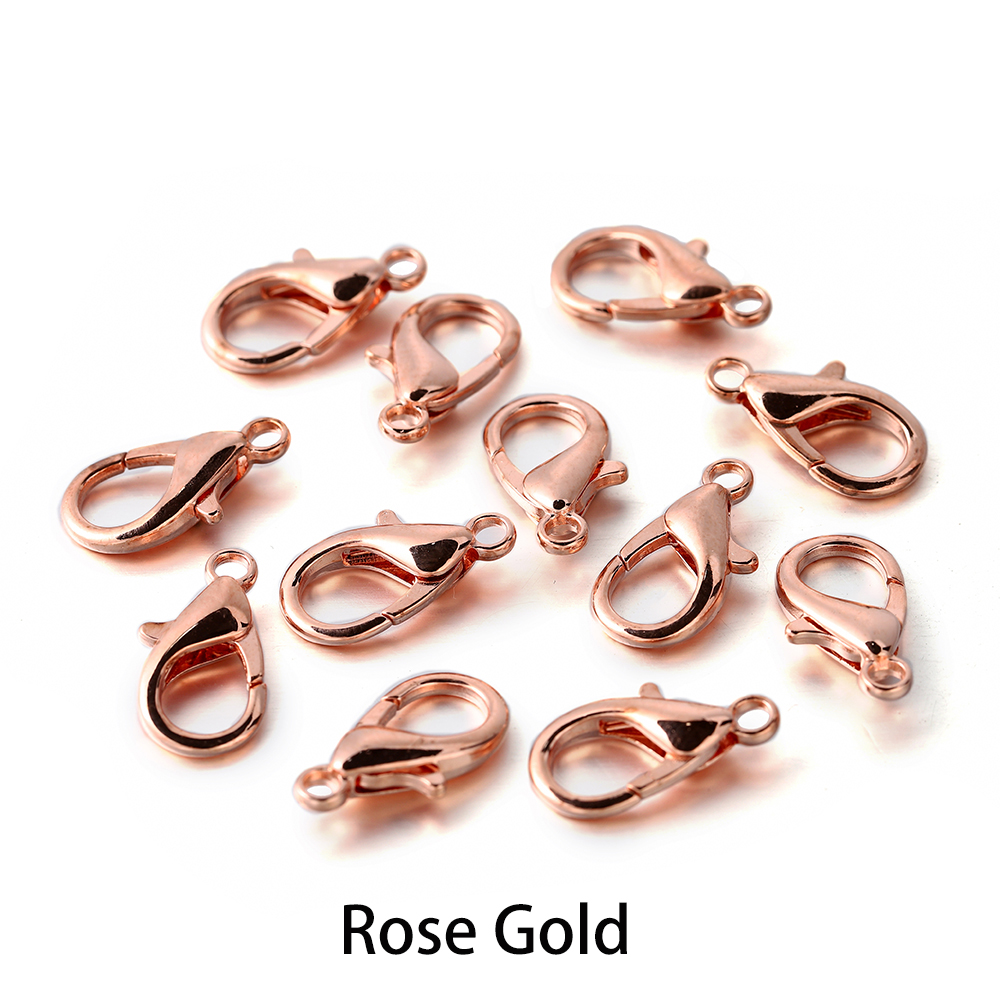 100 teile/los Metall Karabiner für Armbänder Halsketten Haken Kette Verschluss Zubehör für DIY Schmuck Machen Erkenntnisse