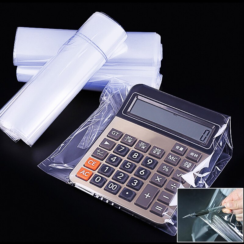 100 pz pellicola termorestringente trasparente PVC termoretraibile imballaggio termoretraibile rotolo sigillante protezione C1