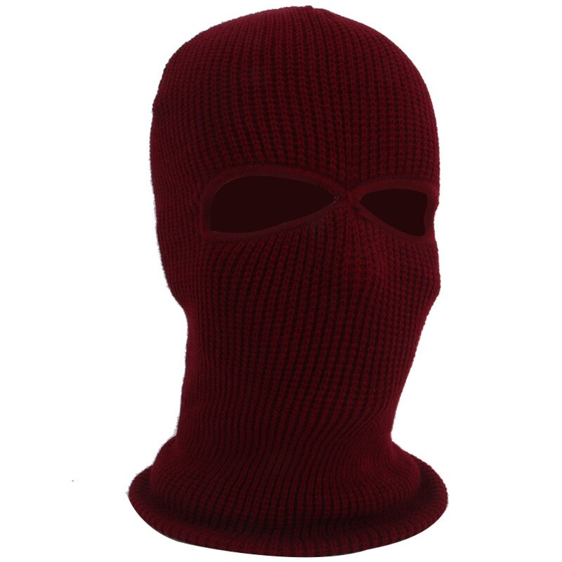 1pcs Motorcycle Balaclava Full Mask Winter Outdoor Warm Windproof for Climbing Skiing Bicycle Motorcycle Protect Accessories: Wine Red