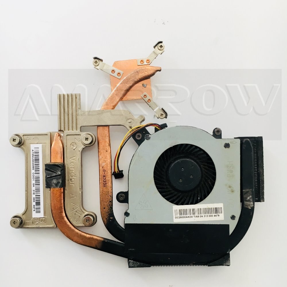 original CPU cooling fan For Lenovo ThinkPAD E430 E435 E430C E530 E535 heatsink DC28000AKD0: heatsink and fan
