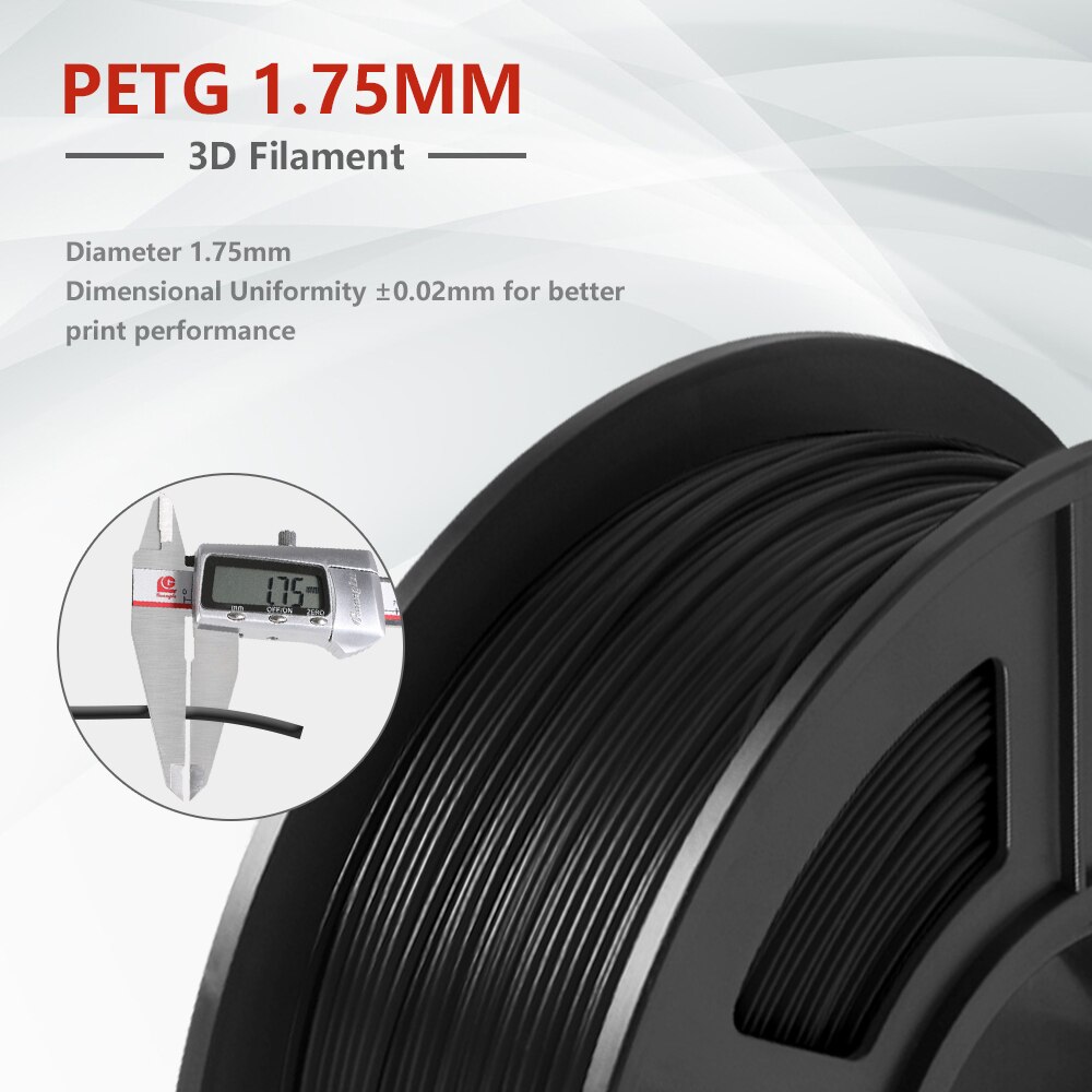 PETG 3D Printer Filament Spool 1.75mm Fast 1KG 2.2lbfor Technology Commerce Education DIY For FDM 3D Printers